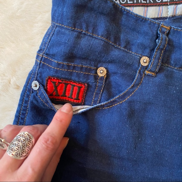 Vintage Jean Paul Gaultier High-Rise 100% Linen Denim - Picture 9 of 12